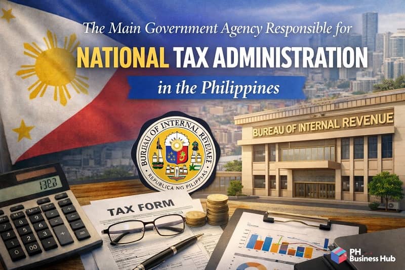 Bureau of Internal Revenue building and seal representing national tax administration in the Philippines
